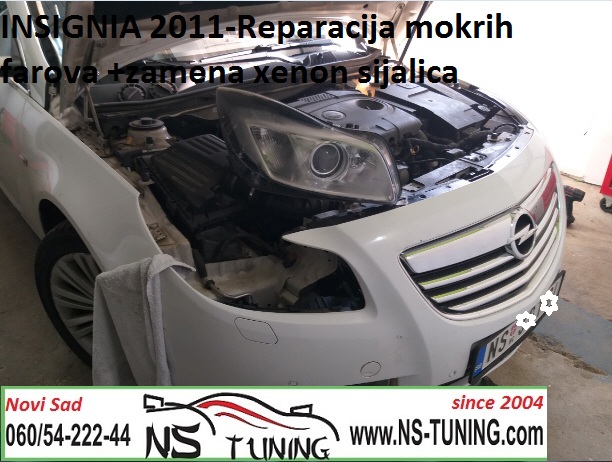 opel insignia 2011 reparacija popravka farova servis xenona d1s sijalica novi sad tuning ns